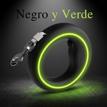 Correa Retráctil Inteligente con Luz LED 🐕