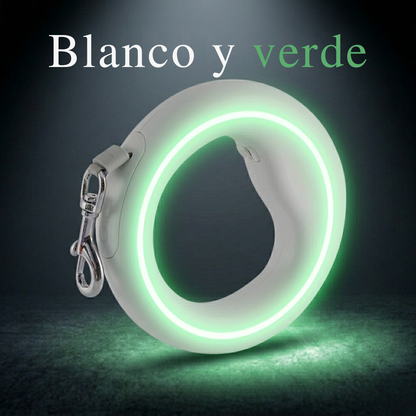Correa Retráctil Inteligente con Luz LED 🐕
