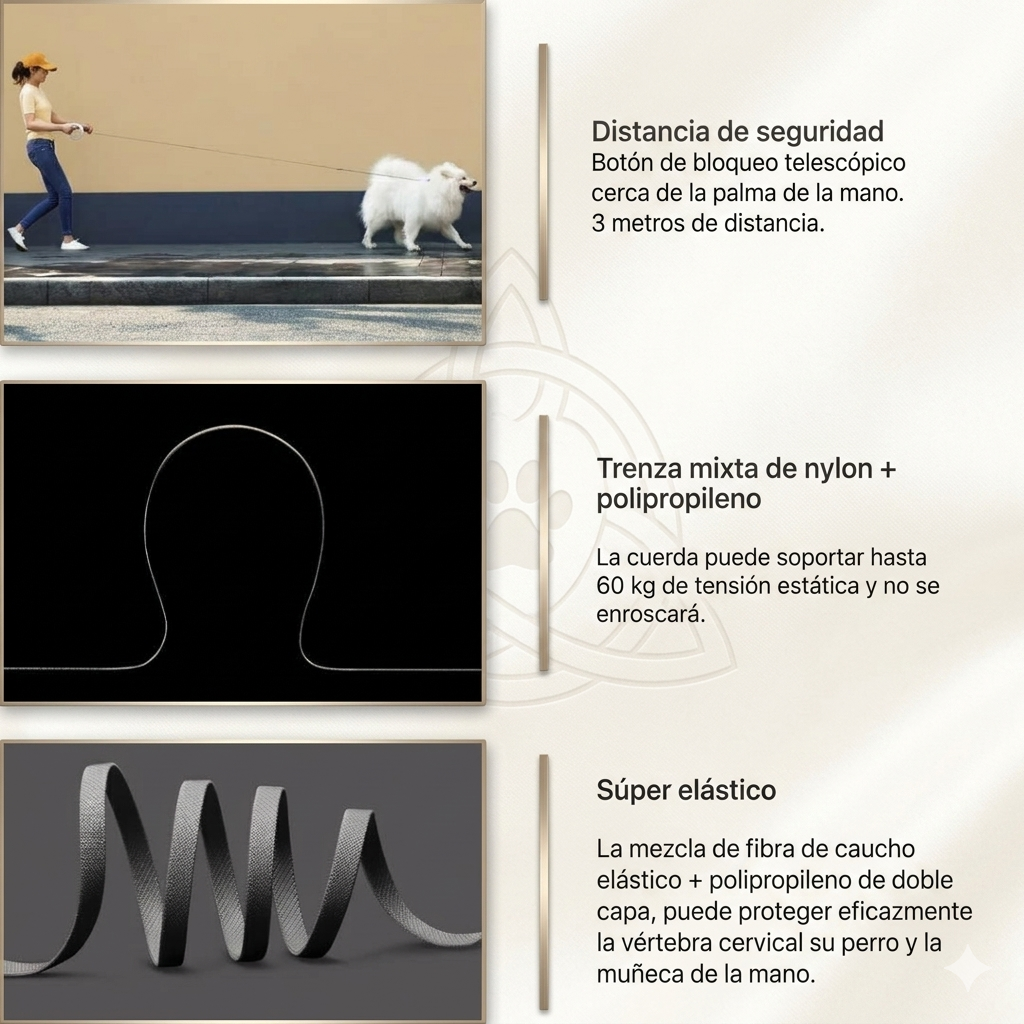 Correa Retráctil Inteligente con Luz LED 🐕
