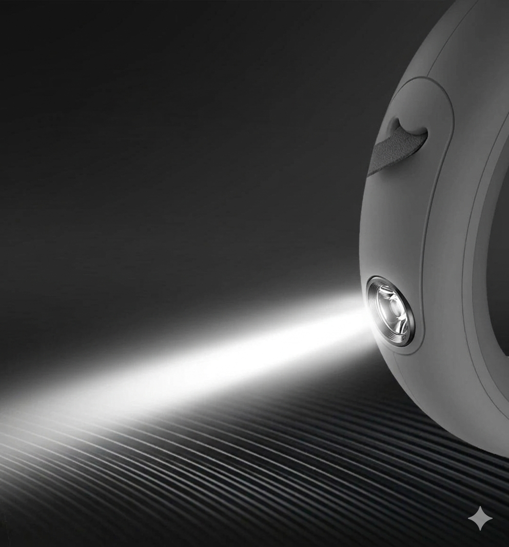 Correa Retráctil Inteligente con Luz LED 🐕
